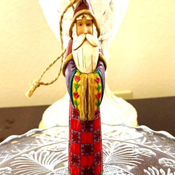 Vintage Enesco Jim Shore Heartwood Creek Santa Hanging Ornament #117707 - 2004 - Picture 6 of 12